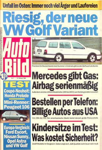 Deckblatt Auto Bild (07/1992)